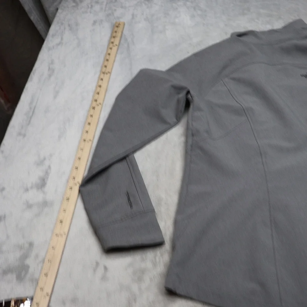 North Face Jacket Womens Small Grey Tech Stretch Softshell Full Zip Windwall Y2K